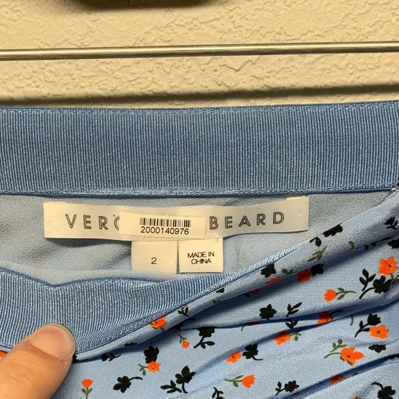 Veronica Beard Asymmetrical Blue Floral Skirt - Picture 2 of 3